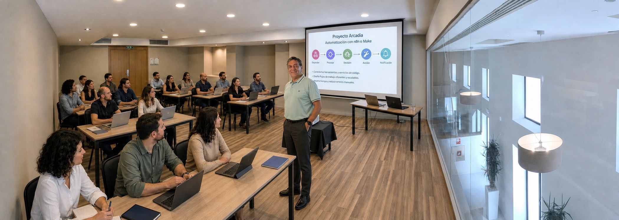 Sesión presencial de Proyecto Arcadia sobre inteligencia artificial aplicada a la empresa en Sevilla